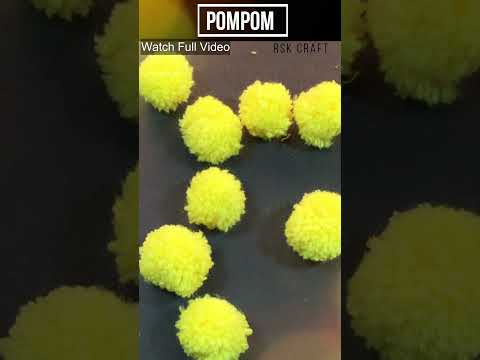 How to make pompom | Pompom using Cutlery | Wool Ball | quick & easy way to make pompom. #shorts