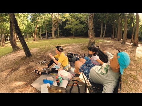 Nature, Miyajima. My wife climbing Mt. Misen and I cooking natto