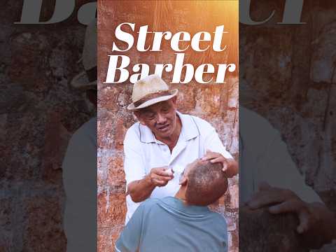 Hanoi Street Barber Experience! #travel #vietnam #hanoi #barber #shorts