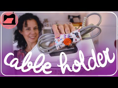 DIY cable holder in 10 minutes with fabric scraps!