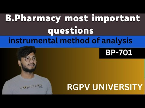 instrumental methods of analysis 7th sem important questions || Top Imp Questions|| easy2learn4macy