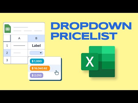 How to Make a Dropdown Price List Google Sheets