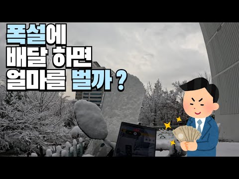 폭설 눈올때 미친 단가에 배달해 보기 #큰눈 #단가 #배달티비