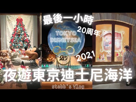 【Japan Travel】Last 1hr at Tokyo DisneySea｜20th Anniversary Limited｜2021 Christmas Illuminations🎄Vlog