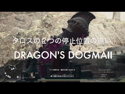 タロスを２つの停止位置で停止させる方法【DRAGON'S DOGMA2 PS5】