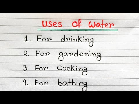 Uses of water in English | Importance of water | How to use water |10 uses of water