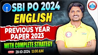 SBI PO 2024 | English Previous Year Paper 2023 | SBI PO English by RK Mehto Sir