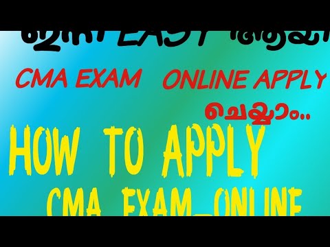 How to fill CMA Exam form online in malayalam | Foundation | Intermediate | Final