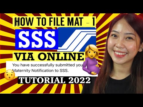 PAANO MAG FILE NG SSS MAT-1 ONLINE? [How to File SSS Maternity Notification 2022]