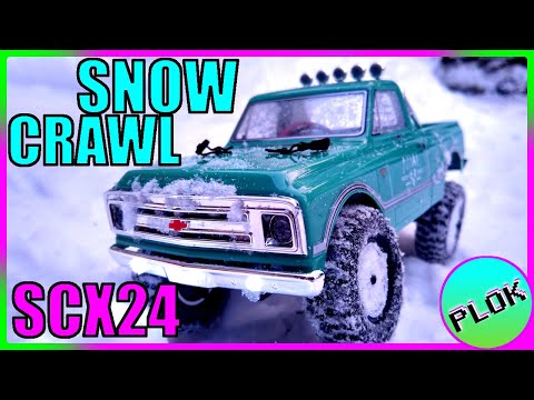 SCX24 Snow Crawling - Custom Snow Course [+DIY Snow Course Tip]