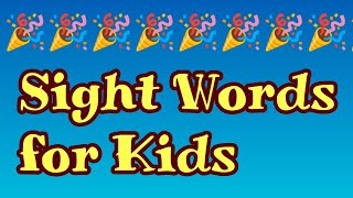 Sight Words for Kids #sightwordsforkids #sightwords