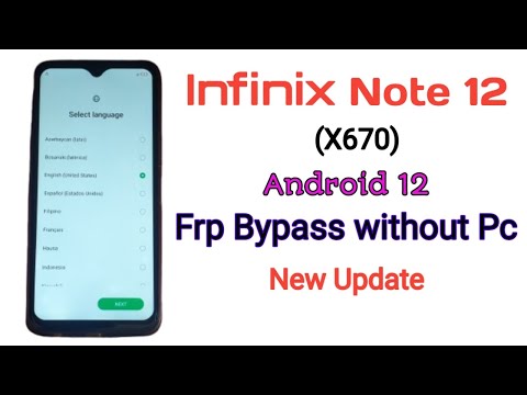 Infinix Note 12 (X670) FRP Bypass Android 12 | No PC Required | Quick & Easy Guide 2024