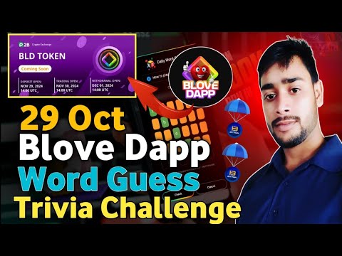 Today blove dapp trivia challenge & words guess combo | blove trivia, words guess combo ||