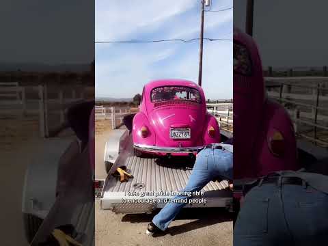 How this pink VW beetle raises awareness for breast cancer