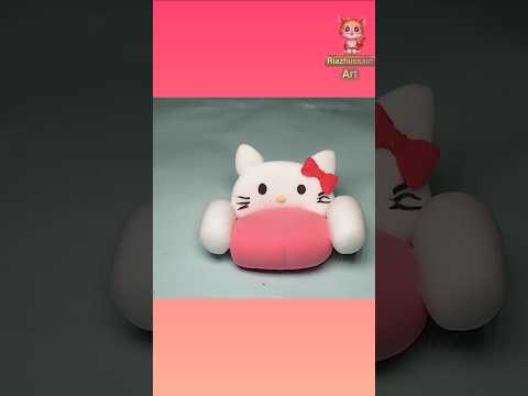 Hello kitty mini sofa 🌟 clay art #diy #cartoon #viralshort