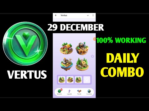 Vertus Combo Cards Today 30 December | Vertus Daily Combo | Vertus Combo Cards | Vertus Combo