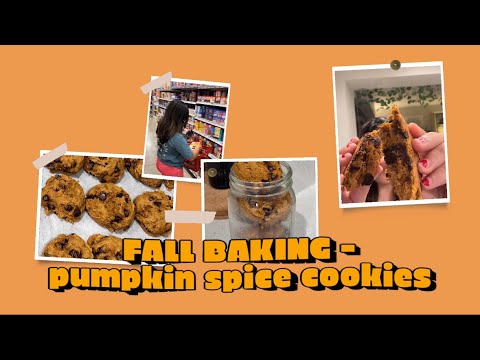 Pumpkin spice dark chocolate cookies - fall season baking | Homemade Fall Dessert