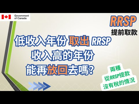 提前取出 RRSP 所留下的空間，還可以再利用嗎？兩種取出 RRSP沒有 withholding tax的狀況  #RRSP #注册退休储蓄账户 #储蓄账户 #税务 #延迟缴税 #提前取RRSP