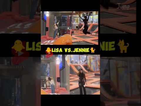 Lisa and Jennie being their inner child 😅🐈🐥 #lisa #jennie #lalisa