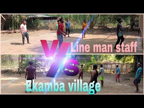 Volleyball match⚽ || Ekamba V/S Line man staff || ☺️ so nice match 😘😘⚽