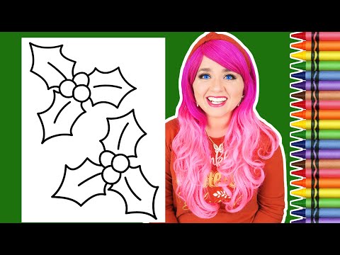 Coloring Christmas Holly Coloring Page | Crayola Crayons