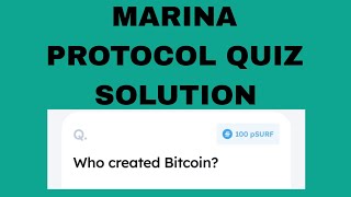 Marina protocol quiz answer today | Marina protocol new Quiz Answer 20 Aug 2024