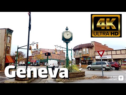 【4K】Geneva Ohio - Day Walk - November 2023