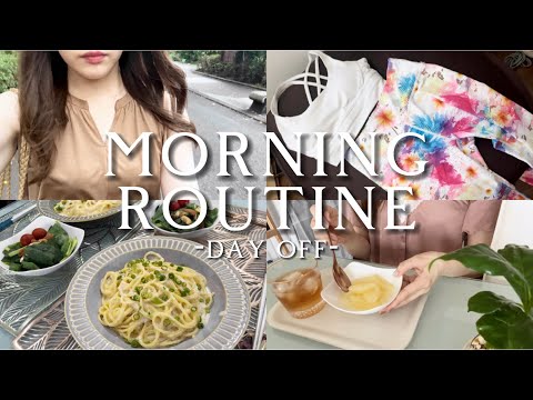 【Morning Routine】30代前半OLが毎日元気に過ごすために欠かせないモーニングルーティン☕️🪴🧘‍♀️ヨガ｜コーヒー｜お気に入りコスメ｜明太子クリームパスタ