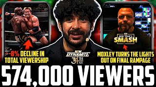 AEW Dynamite 574,000 Viewers | Moxley CANCELS AEW Rampage | WWE Owens vs Rhodes LADDER MATCH