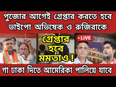 গা ঢাকা দিলো ভাইপো অভিষেক ও রুজিরা , পুজোর আগেই গ্রেপ্তার করতে হবে অভিষেক বন্দ্যপাধ্যায় ও রুজিরাকে