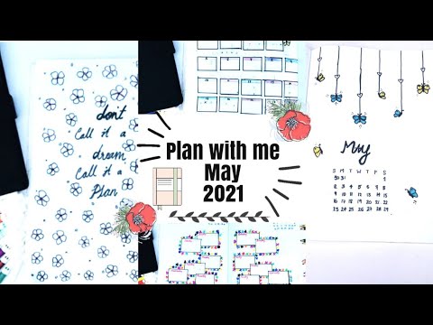 Plan with me in may 2021/May bullet journal set up /planner/My lifestyle