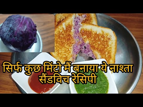 आपके पास लाल गोभी है तो ये झटपट tasty delicious nasta try करे|जल्दी बनाए बच्चों के लिए सैंडविच