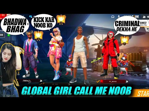 RANDOM HOT GRANDMASTER GIRL 😔 CALL ME NOOB I CHALLENGE FOR 1 VS 3 CUSTOM || MUST WATCH