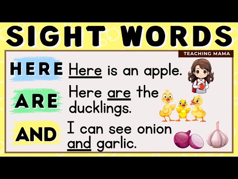 LET'S READ! | SIGHT WORDS SENTENCES | HERE, ARE, AND | PRACTICE READING ENGLISH | TEACHING MAMA