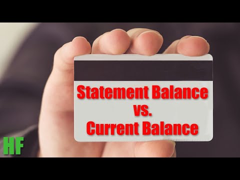 Credit Card Statement Balance vs. Current Balance