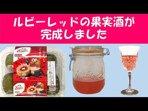 ルビーレッドの果実酒が完成しました