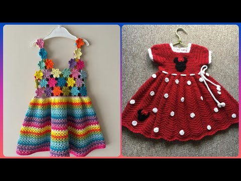 Patrones de vestidos de bebé tejidos a crochet hechos a mano