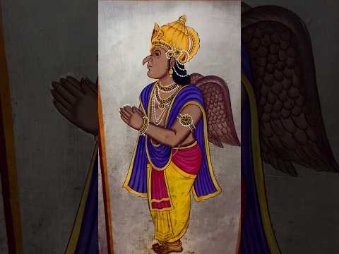 600 years old garuda dev drawing on walls#shorts #garuda #drawing #historical #bhajan #viralvideo