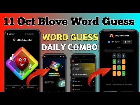 11 October blove dapp word Guess combo | blove trivia challenge video | BLove Dapp daily combo