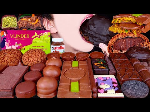 ASMR VLINDER DUBAI CHOCOLATE ICE CREAM DESSERT MUKBANG 블린더 두바이 초콜릿 먹방 ドバイチョコレート 咀嚼音 EATING SOUNDS