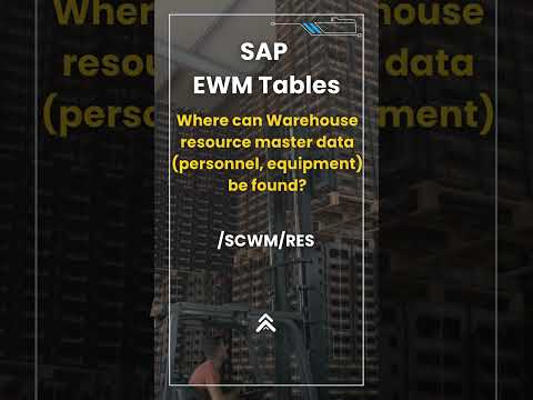 Where can Warehouse resource master data personnel, equipment be found?  #sap #ewm #wms #/SCWM/RES