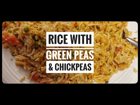 Rice with Green Peas & Chickpeas | Zira Rice with Matar & Cholai | Matar & Chana Pulao | Anees