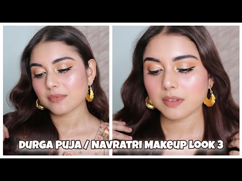 Durga Puja Makeup Look 3 | Affordable Indian Festive Makeup Using MARS, INSIGHT Products✨