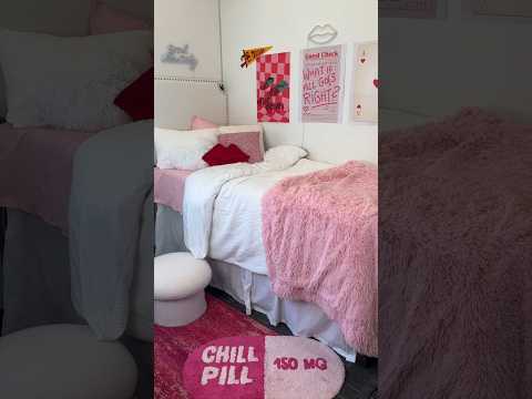 College Dorm Tour! 🪩🪴🎀💋✨ #backtoschool #dormtour #college #university #dorm #roomtour #roomdecor