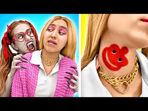 😨 Barbie Nanny for a Child Vampire! Parenting and Vampire Makeover Hacks by La La Life Emoji