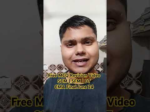 Free MCQ Revision Video CMA Final June 2024 Attempt #cma #shorts #viral #cma #icmai #yt #ytshorts