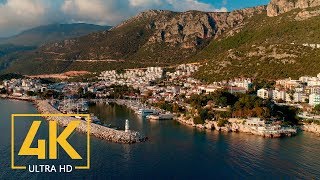 4K Virtual Tour through Kas - Walking Tour and Aerial View - Trip to Turkey - 10-Bit Color