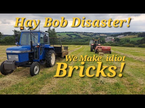 Leyland & case tractors, Hay bob Disaster! We make Idiot Bricks. What could Possibly go wrong?