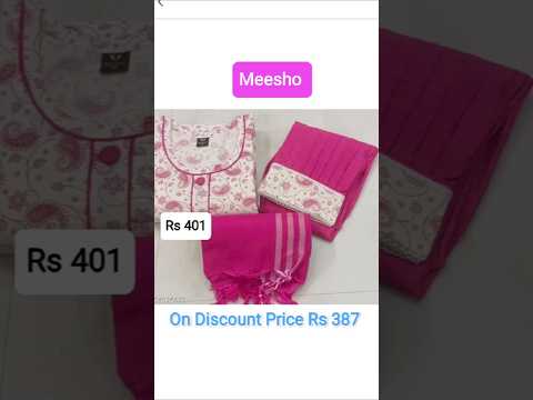 I purchased this Kurta Set from Meesho at Rs 387 | Suit Set #trending #meesho #unboxing #ytshorts