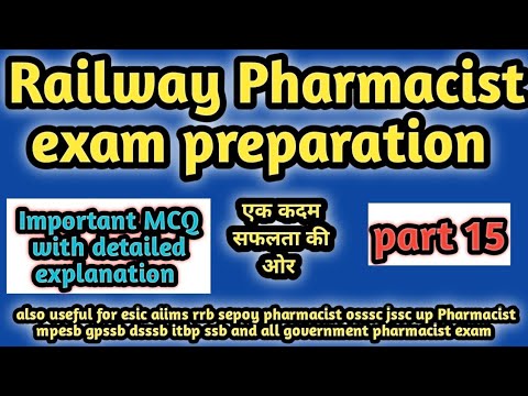 Railway pharmacist exam preparation#rrbpreviousyearquestionpapersolution#pharmamcq#osssc#hssc#esic